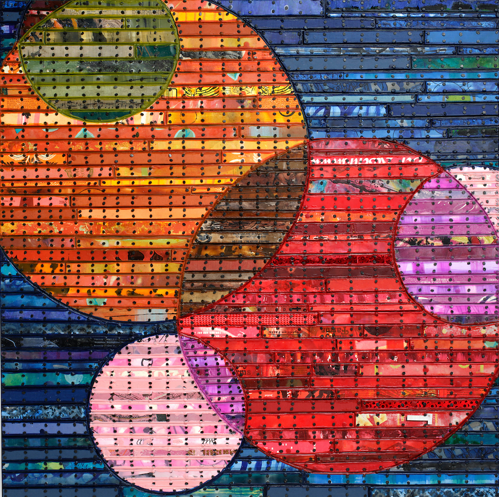 mixed media on panel, 36'' x 36'', courtesy of Arden Gallery, Boston; photo John Polak