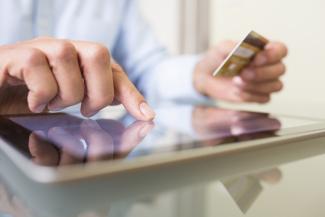 Tablet and Credit Card